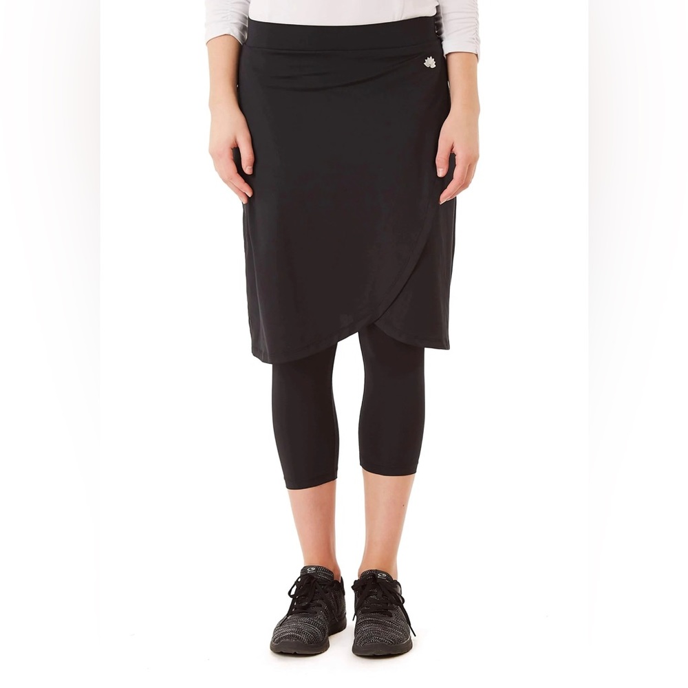 SNOGA Faux Wrap 3/4 Leggings Black - Size L